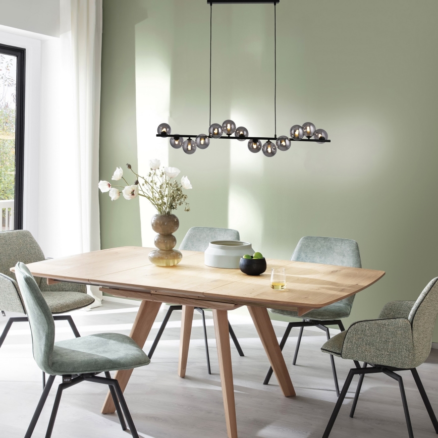 Schöner Wohnen 14504-18 - LED-Pendelleuchte an Kabel DUBAI 13xG9/3W/230V schwarz/rauchfarben