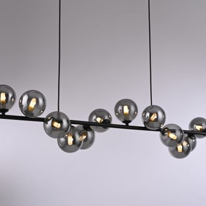 Schöner Wohnen 14504-18 - LED-Pendelleuchte an Kabel DUBAI 13xG9/3W/230V schwarz/rauchfarben