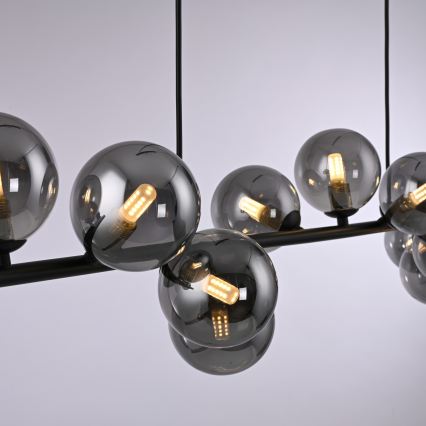 Schöner Wohnen 14504-18 - LED-Pendelleuchte an Kabel DUBAI 13xG9/3W/230V schwarz/rauchfarben