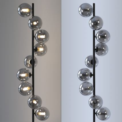 Schöner Wohnen 14506-18 - LED Stehleuchte DUBAI 9xG9/3W/230V schwarz/rauchglas