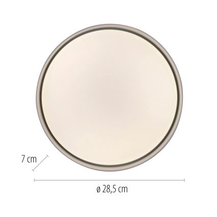 Schöner Wohnen 14593-16 - dimmbare LED-Deckenleuchte TAVOLI, LED 10 W, 230 V, 2700–6500 K, Ø 28,5 cm, weiß, mit Fernbedienung