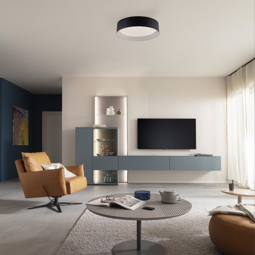 Schöner Wohnen 14593-18 - dimmbare Deckenleuchte TAVOLI LED/10W/230V 2700-6500K Ø 28,5 cm schwarz + Fernbedienung