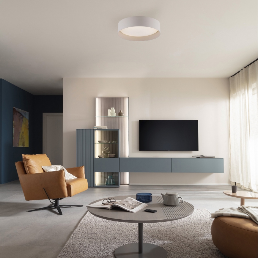 Schöner Wohnen 14593-39 - dimmbare LED-Deckenleuchte TAVOLI LED/10W/230V 2700–6500K Ø 28,5 cm grau + Fernbedienung