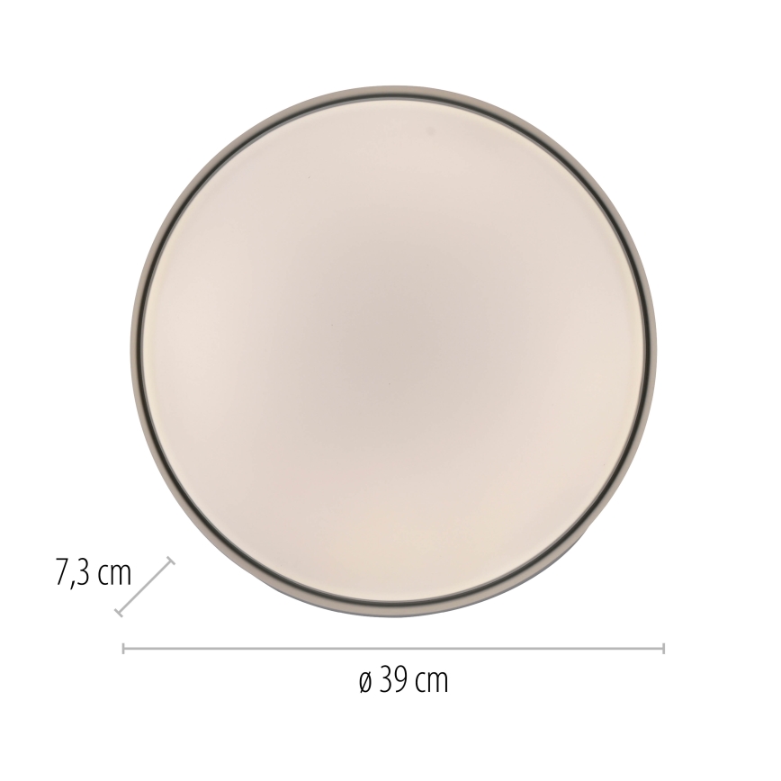 Schöner Wohnen 14594-16 - LED-dimmbare Deckenleuchte TAVOLI LED/20W/230V 2700–6500K Ø 39 cm Weiß + Fernbedienung