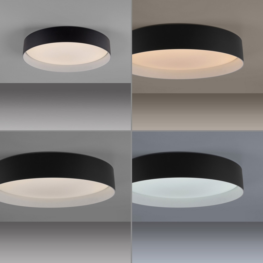 Schöner Wohnen 14594-18 - LED-dimmbare Deckenleuchte TAVOLI LED/20W/230V 2700–6500K Ø 39 cm schwarz + Fernbedienung