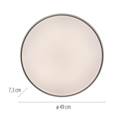 Schöner Wohnen 14595-18 - dimmbare LED-Deckenleuchte TAVOLI LED/34W/230V 2700-6500K Ø 49 cm schwarz + Fernbedienung