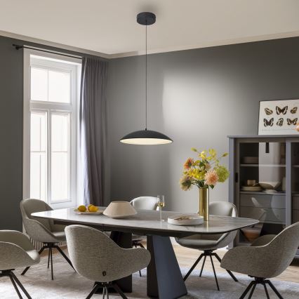 Schöner Wohnen 14606-18 - LED-dimmbarer Pendelleuchter LENTE, LED/17W/230V, Ø 40 cm, schwarz, mit Kabelabhängung