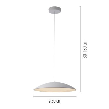 Schöner Wohnen 14607-16 - LENTE LED-Pendelleuchte, dimmbar, 23 W, 230 V, Ø 50 cm, weiß
