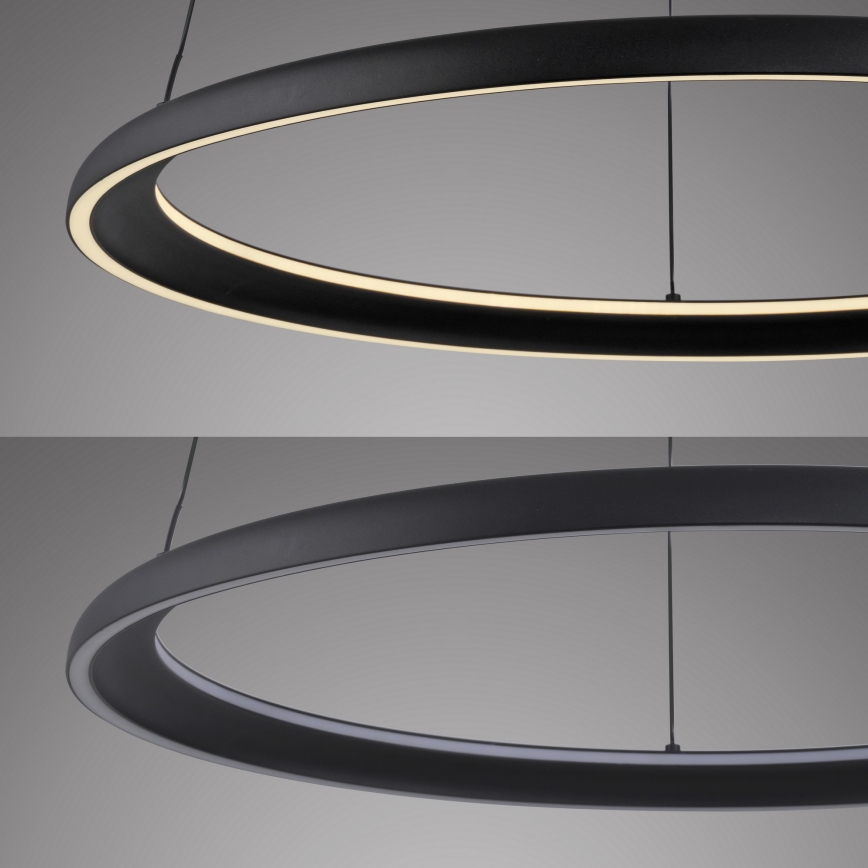 Schöner Wohnen 15570-18 - dimmbare LED-Pendelleuchte an Kabel QUILLO LED/36W/230V Ø 60 cm schwarz