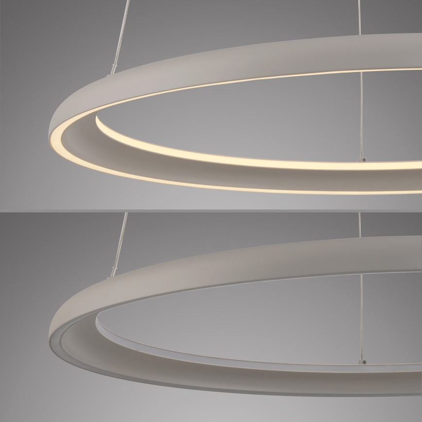 Schöner Wohnen 15570-39 - QUILLO LED-Pendelleuchte, dimmbar, 36W/230V, Ø 60 cm, grau