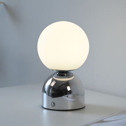 Schöner Wohnen 19218-17 - RUDI LED wiederaufladbare, dimmbare Touch-Tischlampe LED/1,2W/5V 3000-6000K 1200 mAh glänzender Chrom