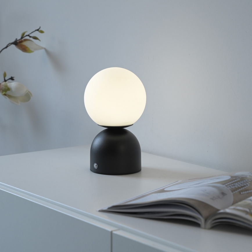 Schöner Wohnen 19218-18 - Wiederaufladbare, dimmbare Touch-LED-Tischlampe RUDI LED/1,2W/5V 3000-6000K 1200 mAh schwarz