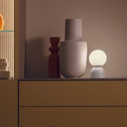 Schöner Wohnen 19218-39 - Aufladbare, per Touch dimmbare LED-Tischlampe RUDI LED/1,2W/5V 3000-6000K 1200 mAh grau