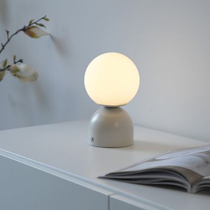 Schöner Wohnen 19218-39 - Aufladbare, per Touch dimmbare LED-Tischlampe RUDI LED/1,2W/5V 3000-6000K 1200 mAh grau