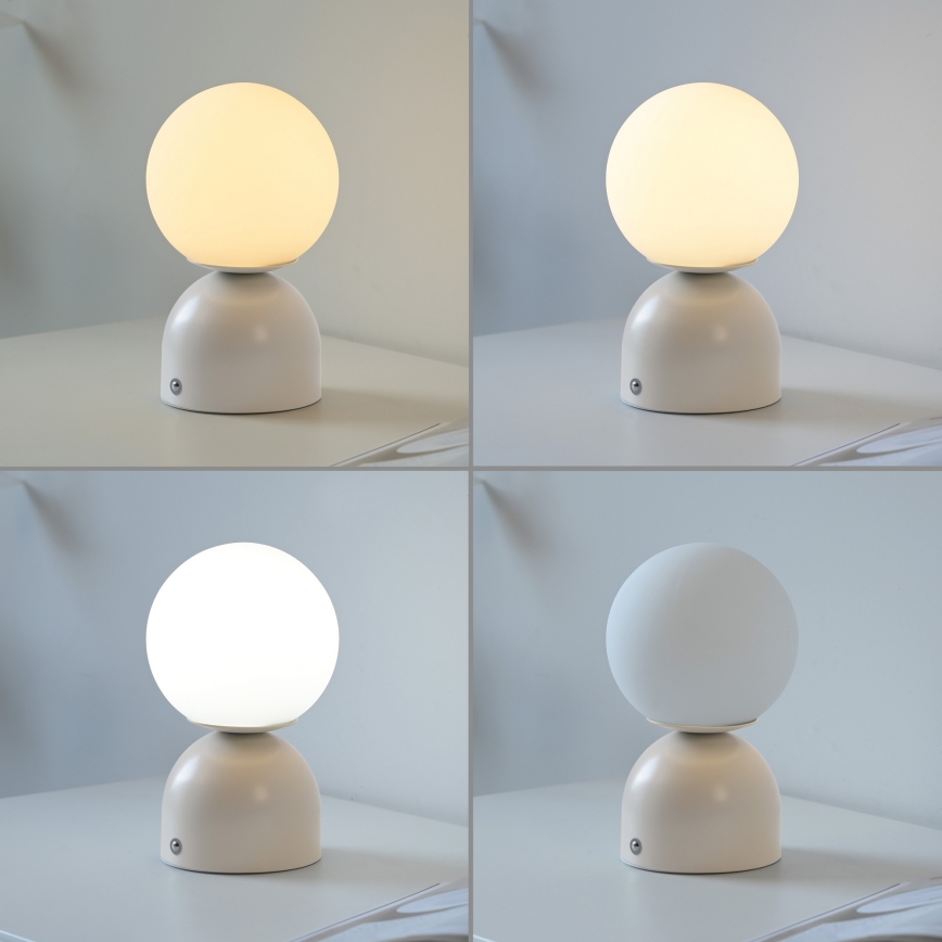 Schöner Wohnen 19218-39 - Aufladbare, per Touch dimmbare LED-Tischlampe RUDI LED/1,2W/5V 3000-6000K 1200 mAh grau