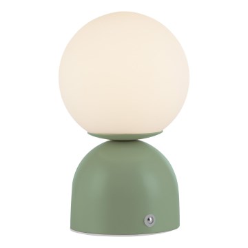 Schöner Wohnen 19218-43 - LED, dimmbar, Touch, wiederaufladbare Tischlampe RUDI LED/1,2W/5V 3000–6000K 1200 mAh grün