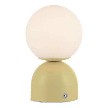 Schöner Wohnen 19218-81 - dimmbare, touchgesteuerte, wiederaufladbare LED-Tischlampe RUDI LED/1,2W/5V 3000-6000K 1200 mAh gelb