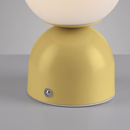 Schöner Wohnen 19218-81 - dimmbare, touchgesteuerte, wiederaufladbare LED-Tischlampe RUDI LED/1,2W/5V 3000-6000K 1200 mAh gelb