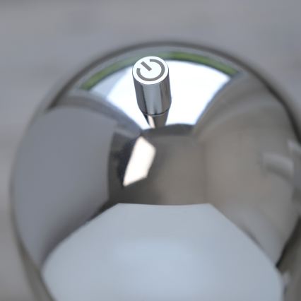 Schöner Wohnen 19244-17 - Dimmbare, wiederaufladbare LED-Touch-Außen-Tischlampe BELLIS LED/2,5W/5V 2600 mAh IP54 hochglänzender Chrom