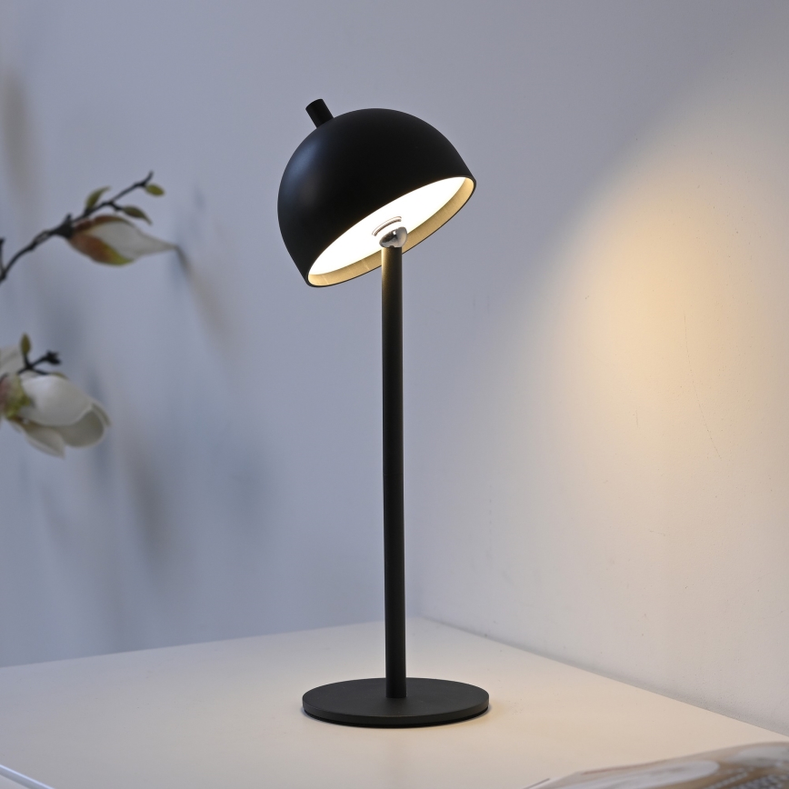 Schöner Wohnen 19244-18 - BELLIS LED-Tischlampe, berührungsdimmbar, wiederaufladbar, für den Außenbereich, LED 2,5 W / 5 V, 2600 mAh, IP54, schwarz
