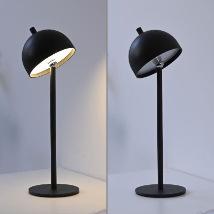 Schöner Wohnen 19244-18 - BELLIS LED-Tischlampe, berührungsdimmbar, wiederaufladbar, für den Außenbereich, LED 2,5 W / 5 V, 2600 mAh, IP54, schwarz