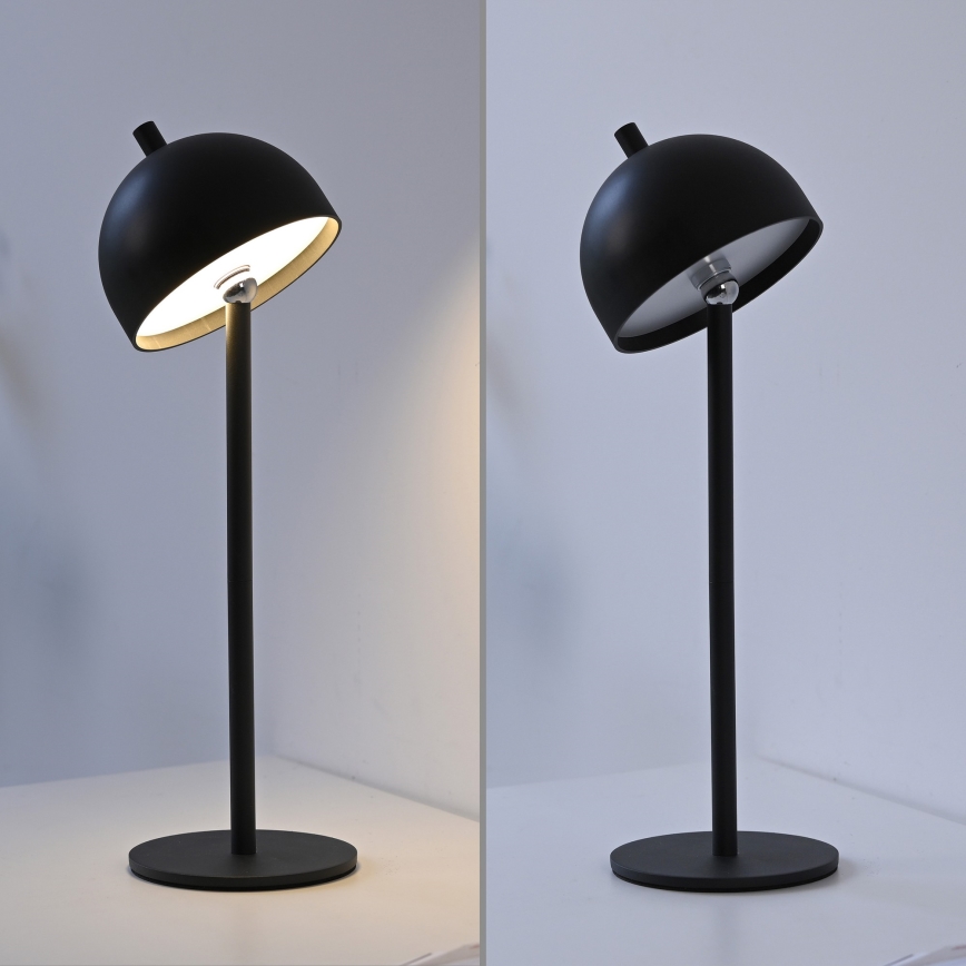 Schöner Wohnen 19244-18 - BELLIS LED-Tischlampe, berührungsdimmbar, wiederaufladbar, für den Außenbereich, LED 2,5 W / 5 V, 2600 mAh, IP54, schwarz