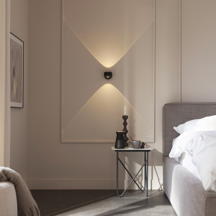 Schöner Wohnen 19331-18 - LED-Wandleuchte CHIA 2xLED/2W/230V schwarz