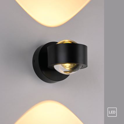 Schöner Wohnen 19331-18 - LED-Wandleuchte CHIA 2xLED/2W/230V schwarz