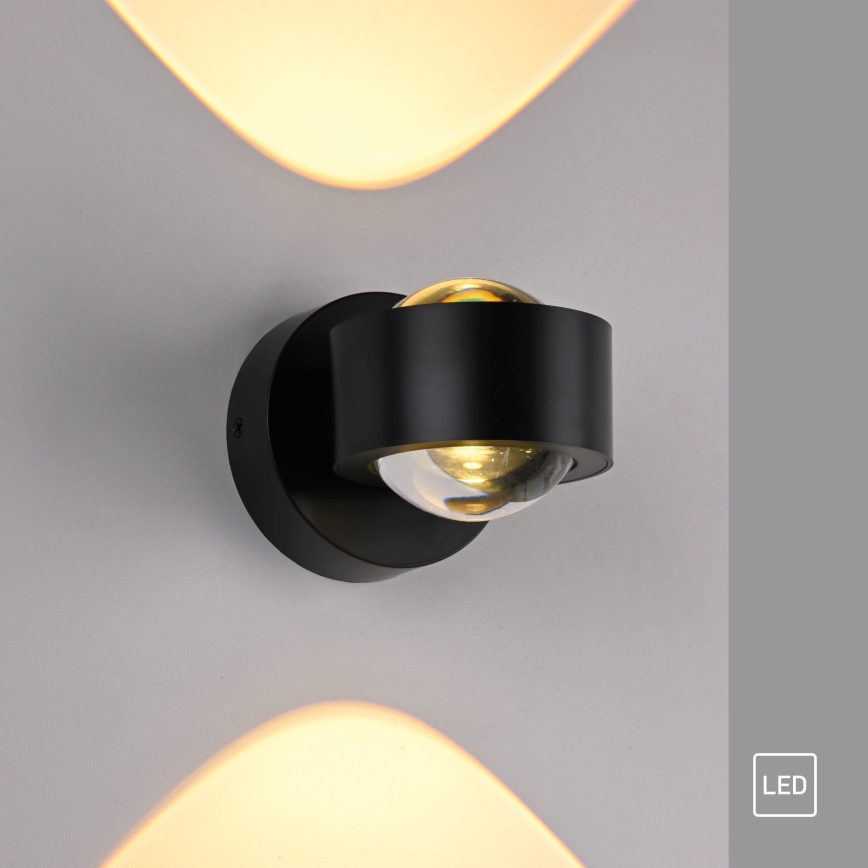 Schöner Wohnen 19331-18 - LED-Wandleuchte CHIA 2xLED/2W/230V schwarz