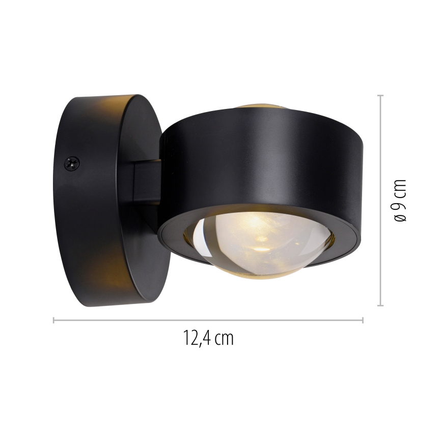 Schöner Wohnen 19331-18 - LED-Wandleuchte CHIA 2xLED/2W/230V schwarz