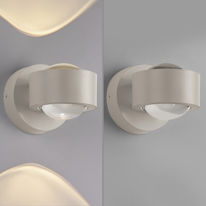 Schöner Wohnen 19331-39 - LED-Wandleuchte CHIA 2xLED/2W/230V grau