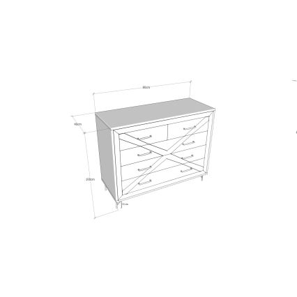 Schrank COMFORT 100x80 cm braun/schwarz