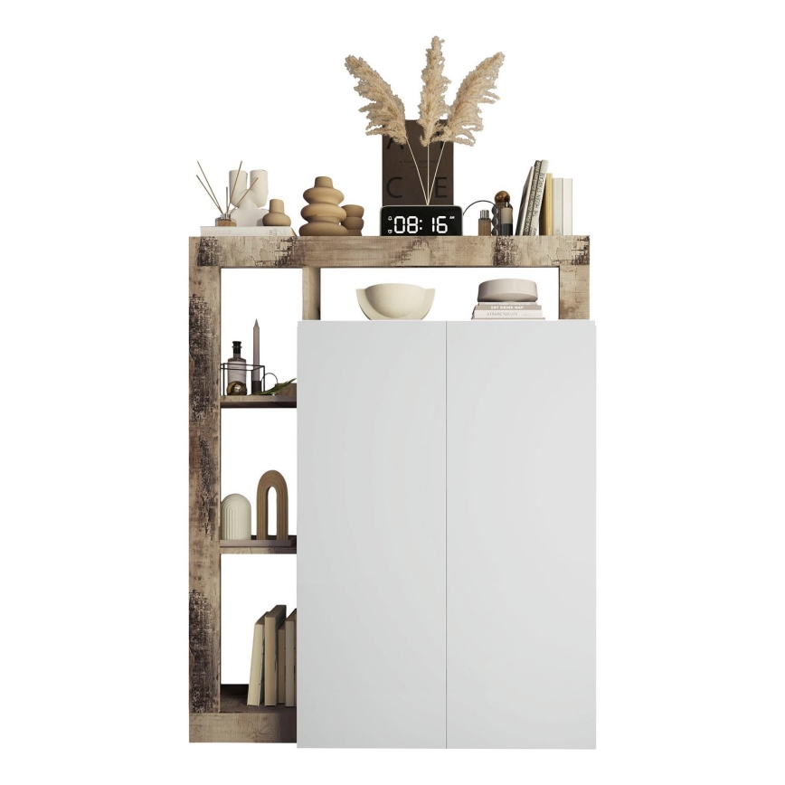 Schrank LENOR weiß/Ahorn