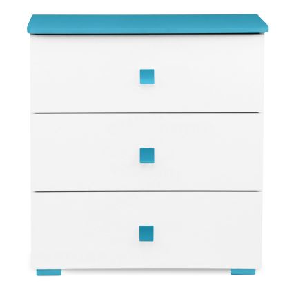 Schrank PABIS 87x83 cm weiß/blau