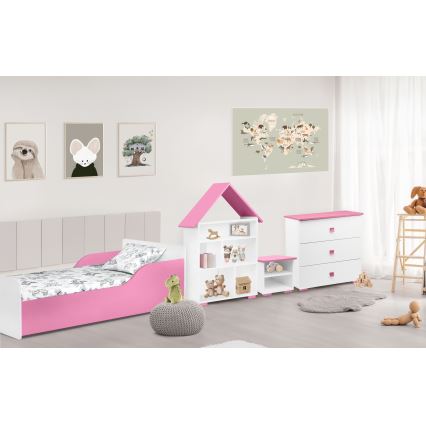 Schrank PABIS 87x83 cm weiß/rosa