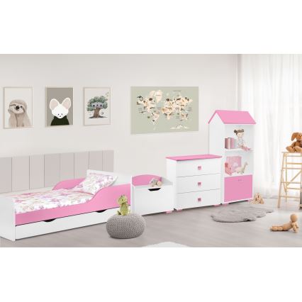 Schrank PABIS 87x83 cm weiß/rosa