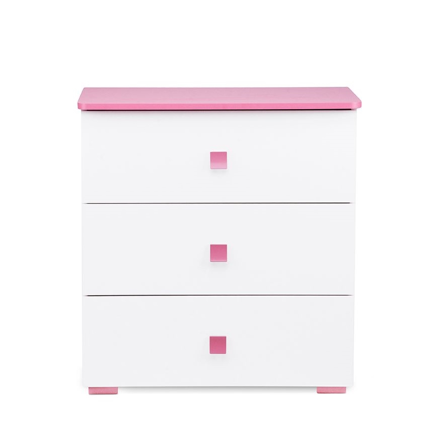 Schrank PABIS 87x83 cm weiß/rosa
