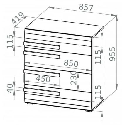 Schrank SARPA 96x86 cm weiß/braun