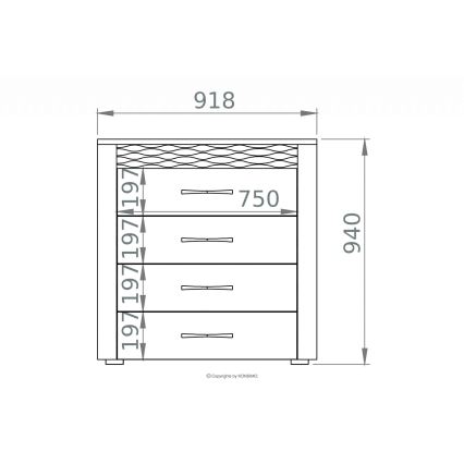 Schrank VANCO 94x92 cm braun