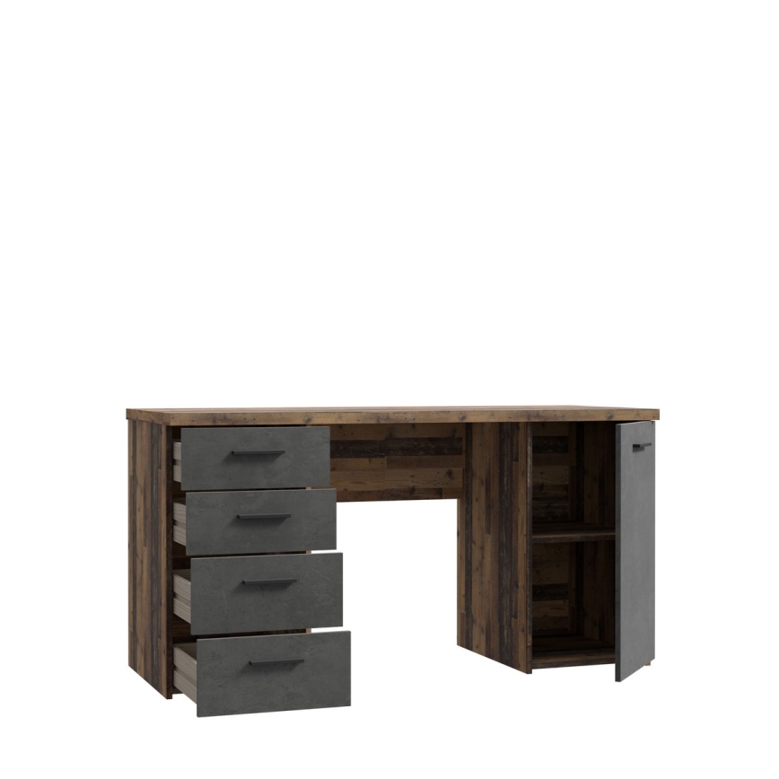 Schreibtisch ARENO Braun/Graphit
