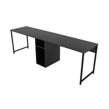 Schreibtisch CLARO 240x60 cm anthrazit/schwarz