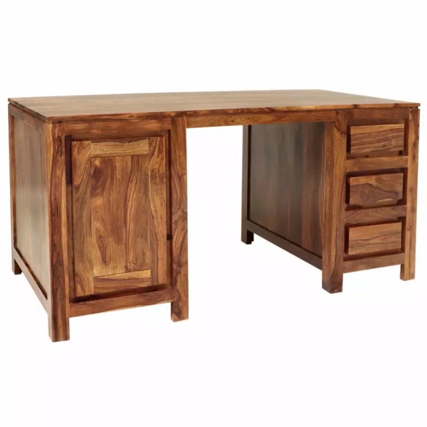 Schreibtisch GANI 160x80 cm Massivholz/Palisander