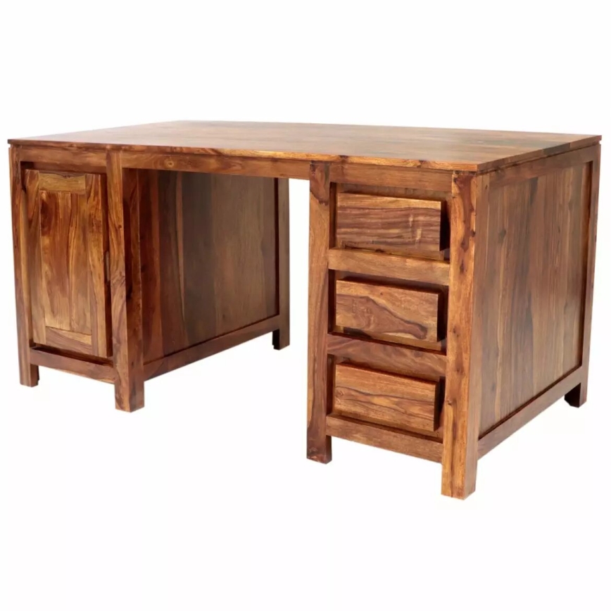 Schreibtisch GANI 160x80 cm Massivholz/Palisander