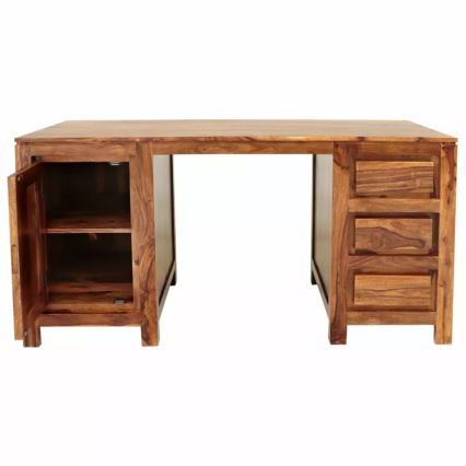 Schreibtisch GANI 160x80 cm Massivholz/Palisander