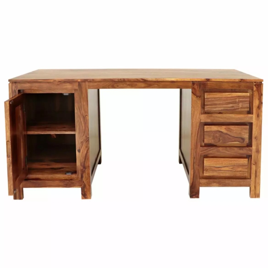 Schreibtisch GANI 160x80 cm Massivholz/Palisander