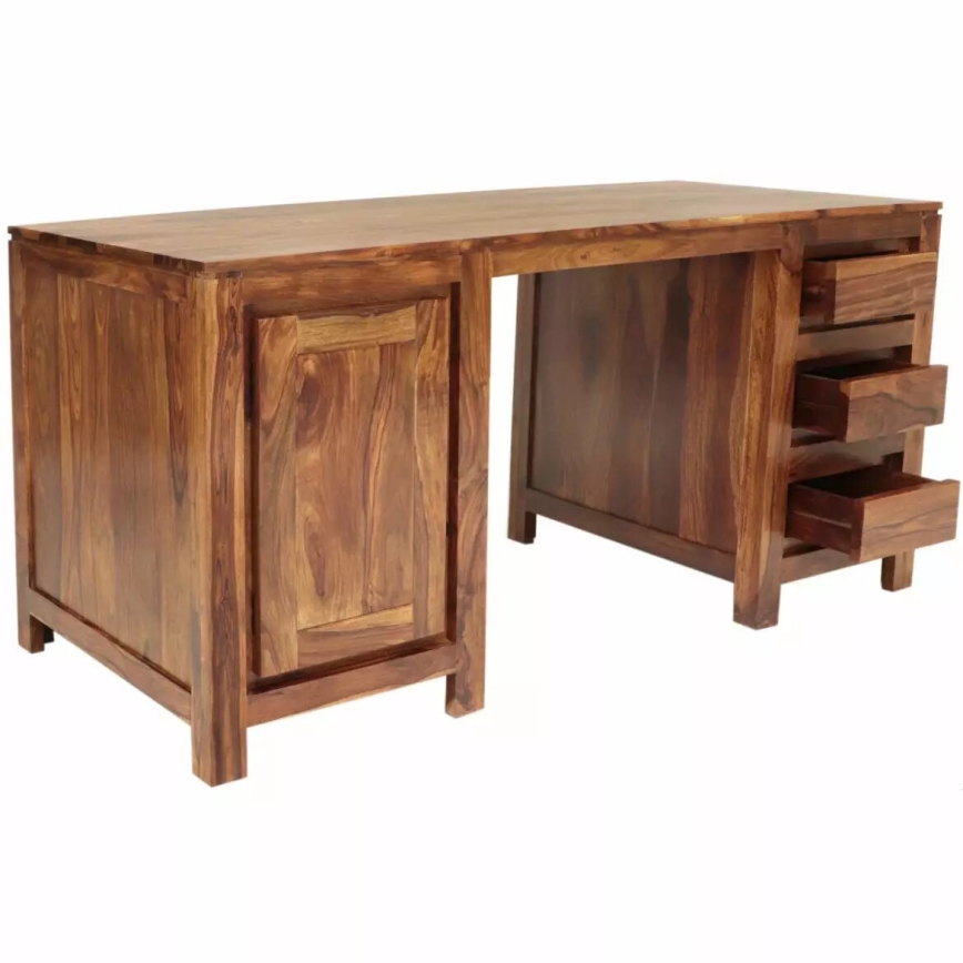Schreibtisch GANI 160x80 cm Massivholz/Palisander