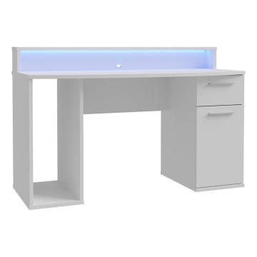 Schreibtisch IVAR mit LED-Beleuchtung, weiß