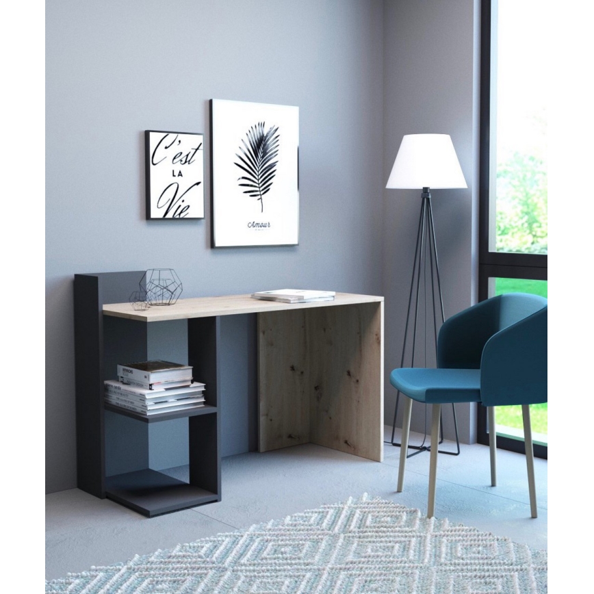 Schreibtisch MARLO Eiche Artisan/Anthrazit