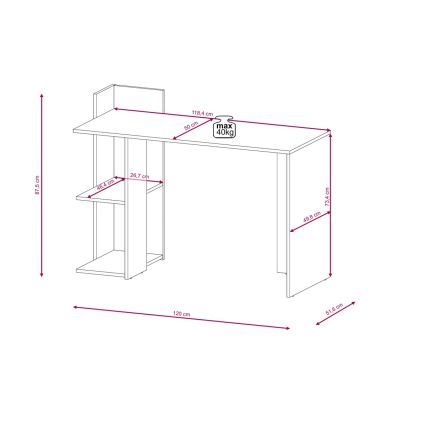 Schreibtisch MARLO Eiche Artisan/Anthrazit