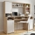 Schreibtisch mit Regal ELIAN 160x53 cm Sonoma-Eiche/Weiß